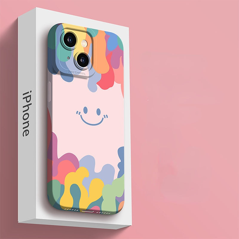 Casing iPhone dengan wajah tersenyum yang lucu