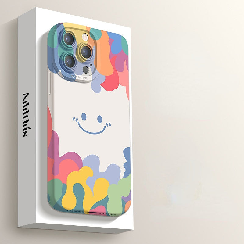 Casing iPhone dengan wajah tersenyum yang lucu