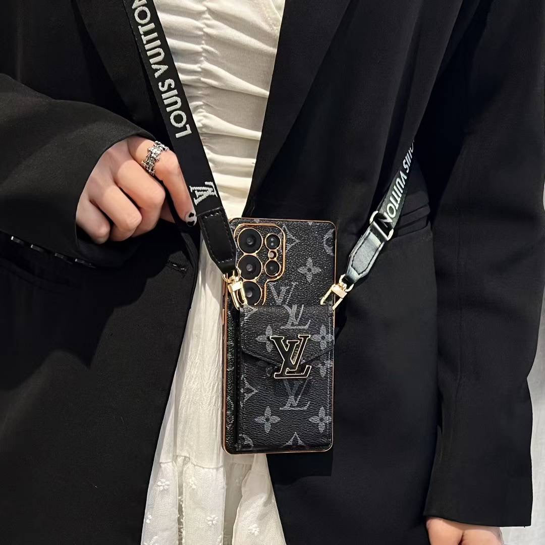 Classic Samsung Electroplating Crossbody Card Holder