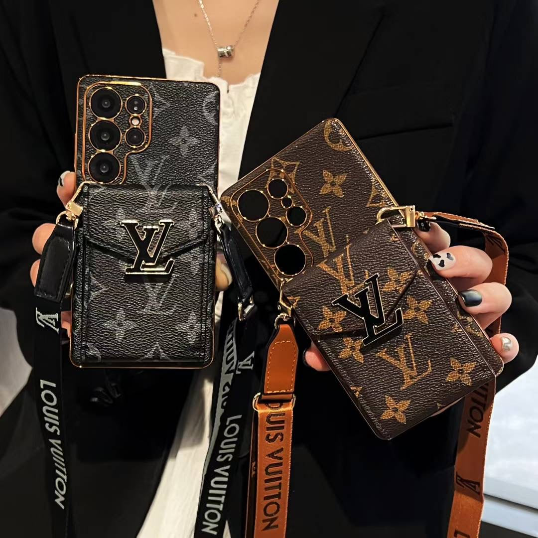 Classic Samsung Electroplating Crossbody Card Holder