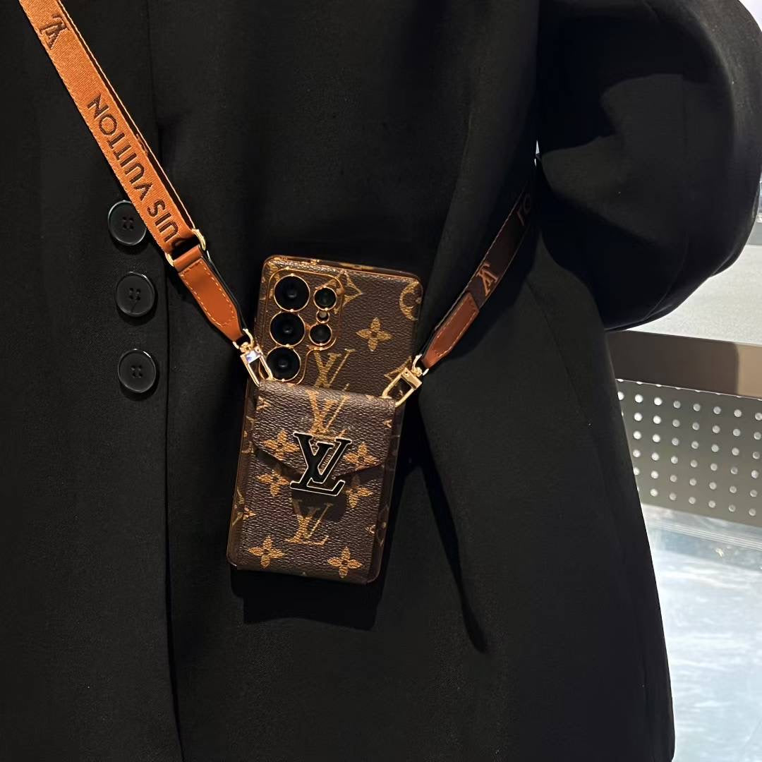 Classic Samsung Electroplating Crossbody Card Holder