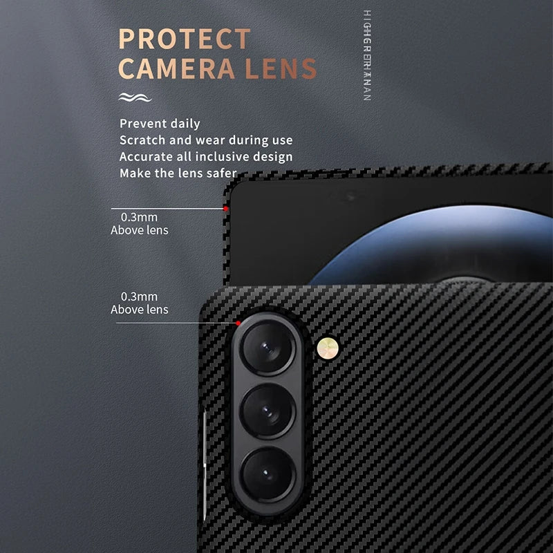 Luxury Carbon Fiber Case For Samsung Z Fold 3/4/5/6