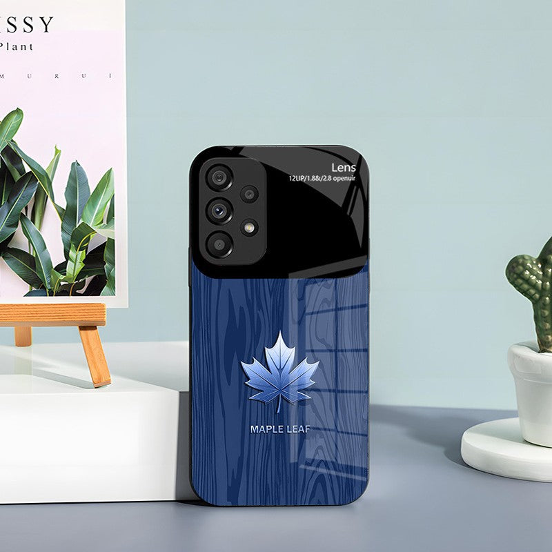 Maple Leaf Glass For Samsung Phone Case