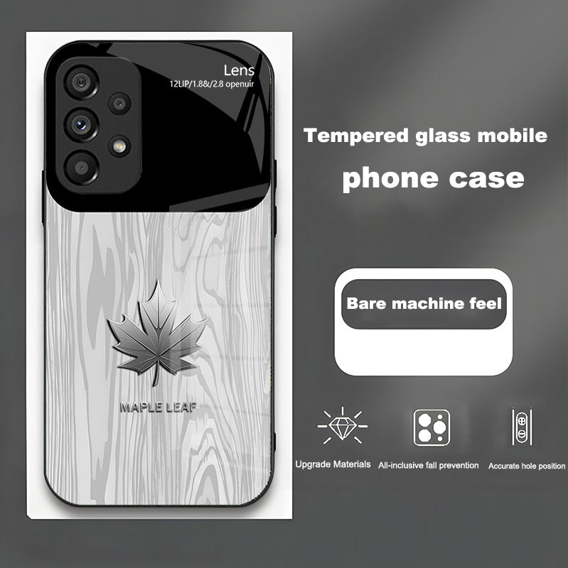 Maple Leaf Glass For Samsung Phone Case