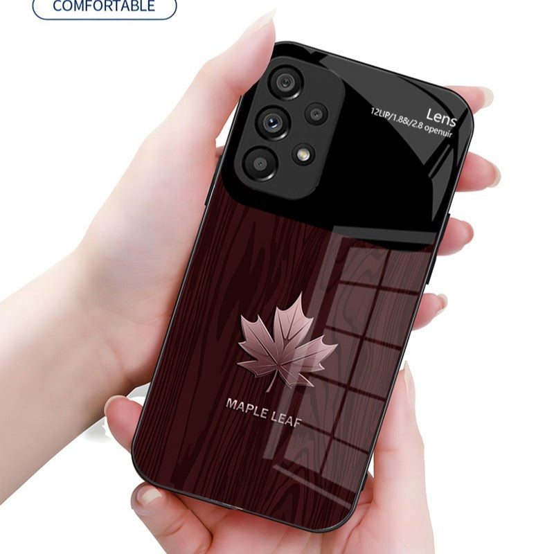 Maple Leaf Glass For Samsung Phone Case