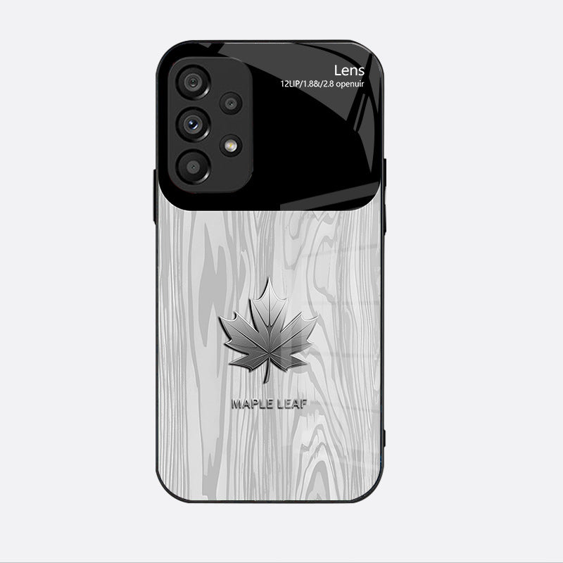 Maple Leaf Glass For Samsung Phone Case