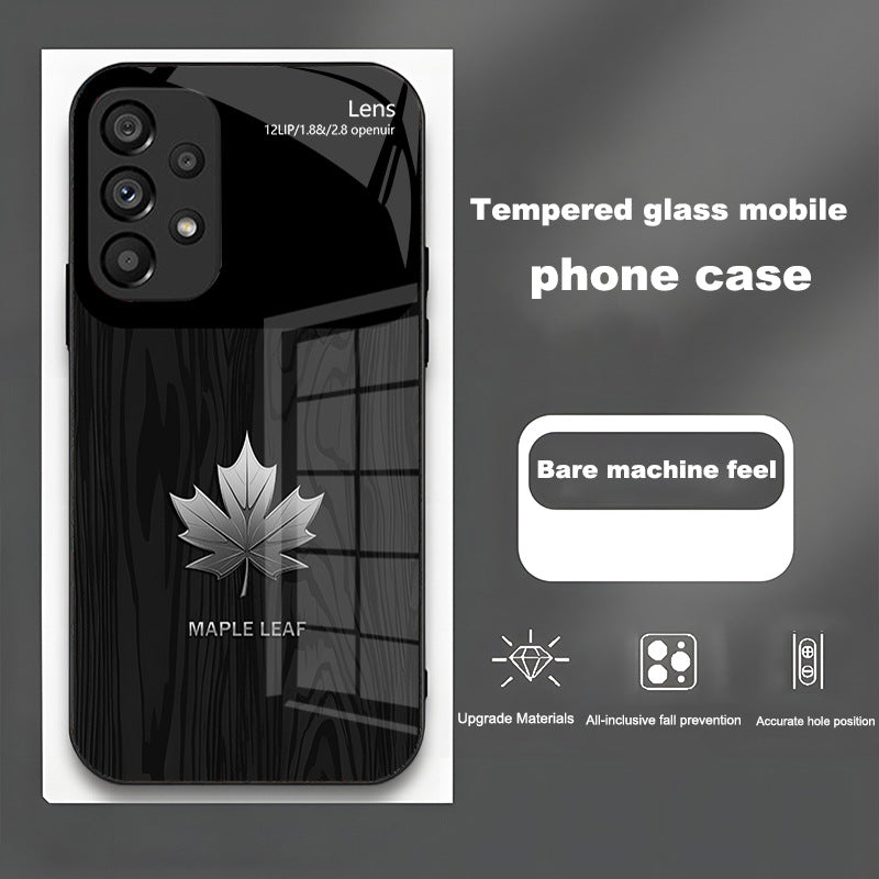 Maple Leaf Glass For Samsung Phone Case