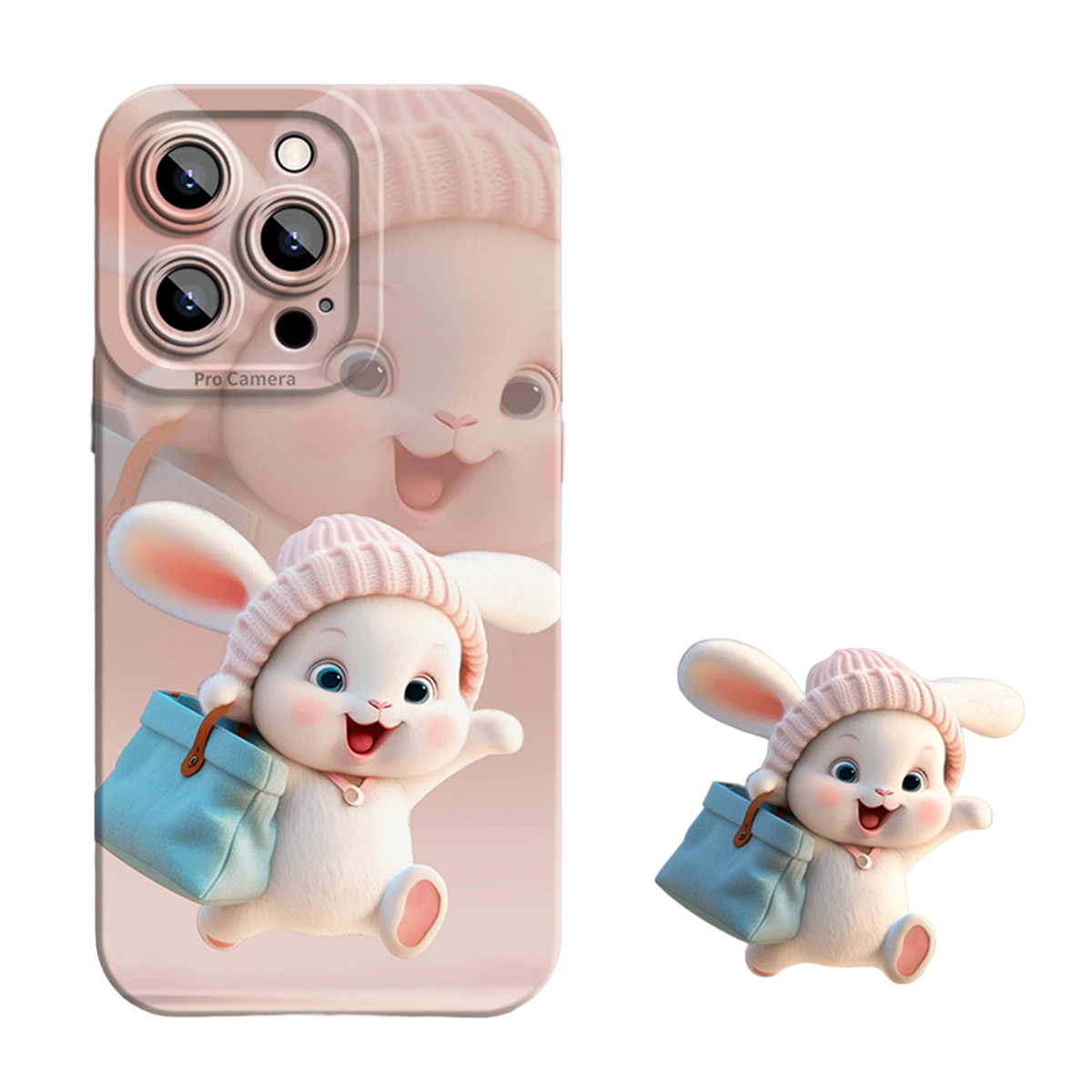 Angle-eye Doodle Rabbit Silicone Phone Case For iPHONEiPHONE