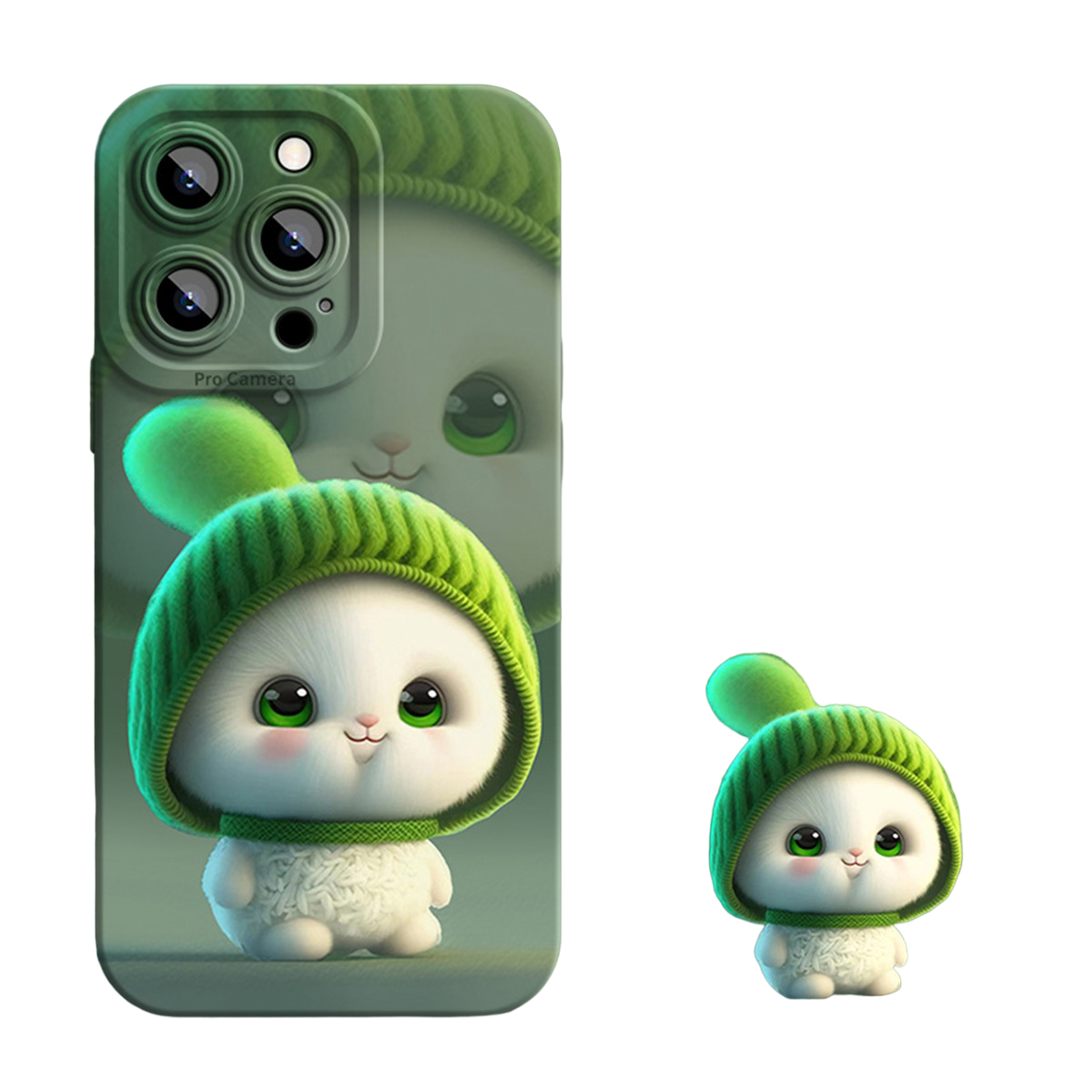 Angle-eye Doodle Rabbit Silicone Phone Case For iPHONEiPHONE