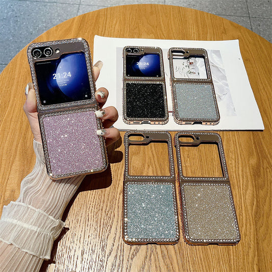 Glitter Diamond Electroplating Anti-Fall Phone Case For Samsung Galaxy Z Flip