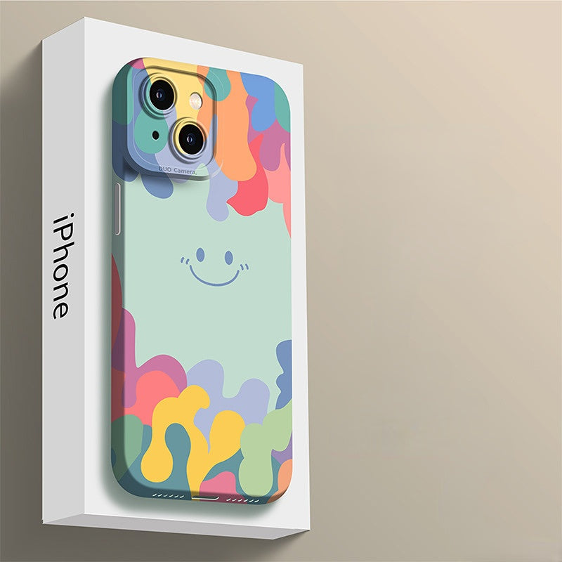 Casing iPhone dengan wajah tersenyum yang lucu