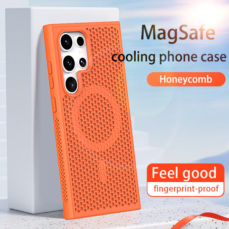 Magnetic Hollow PC Hard Shell Candy Color Case Phone For Samsung