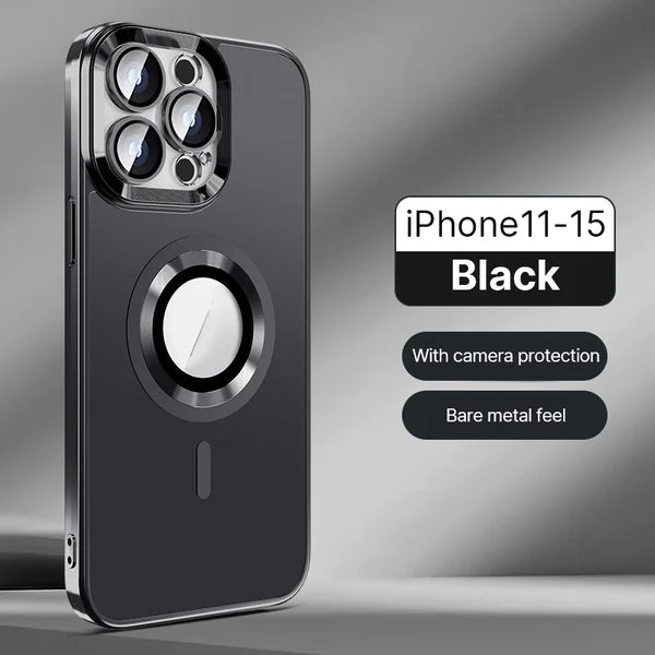 Electroplated Frosted Magnetic iPhone Protective Case with full camera protection