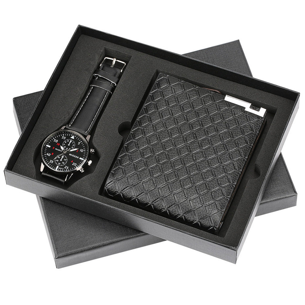 Men's gift set exquisite packaging watch + wallet set creative combination set