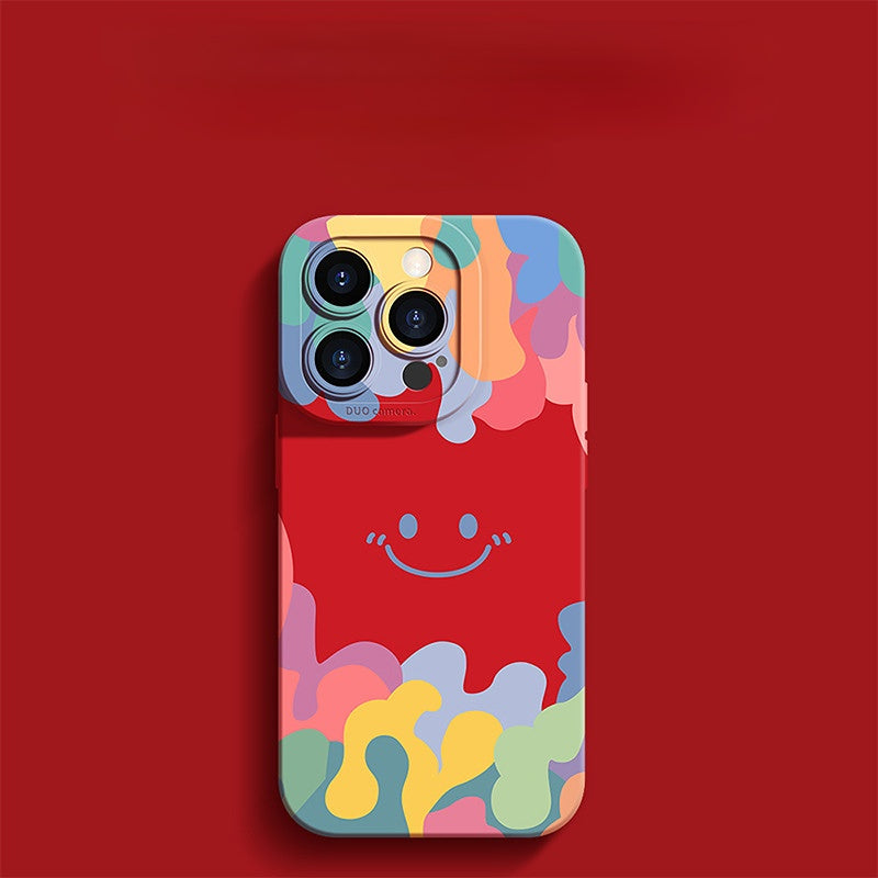 Casing iPhone dengan wajah tersenyum yang lucu
