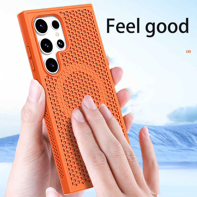 Magnetic Hollow PC Hard Shell Candy Color Phone Case For Samsung