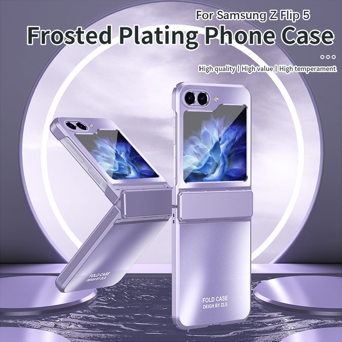 Frosted Plating Phone Case For Samsung Galaxy Z Flip 3 4&5