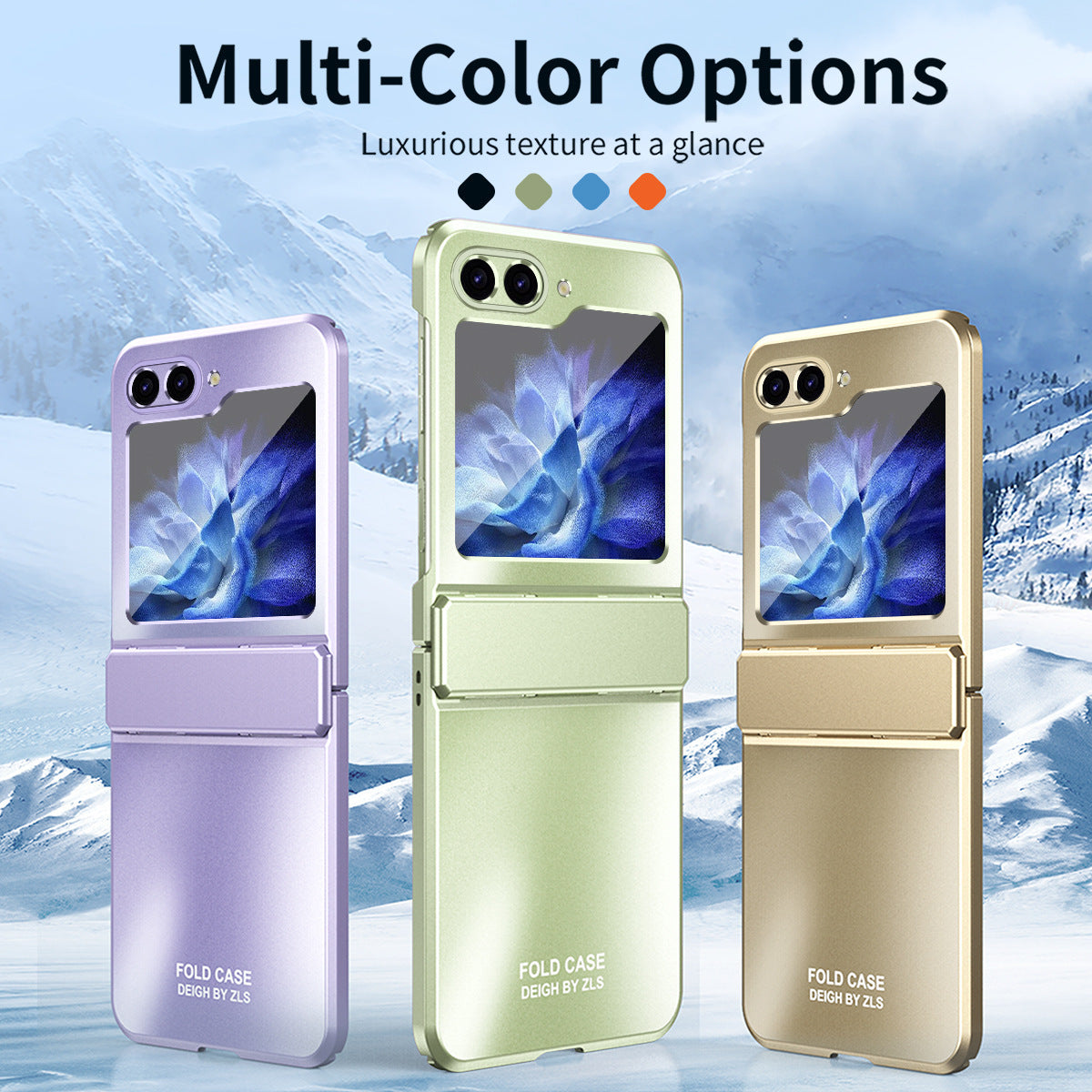 Frosted Plating Phone Case For Samsung Galaxy Z Flip 3 4&5