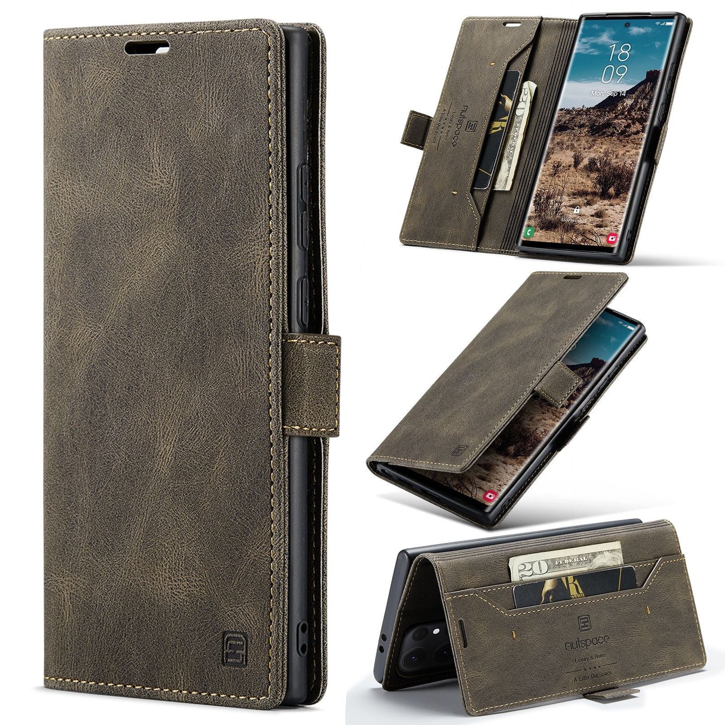 Luxury Flip Leather Card Phone Case For Samsung