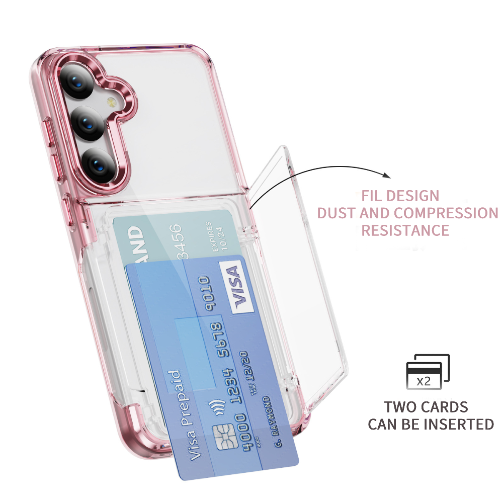 Transparent Card Holder Shockproof Simple Phone Case For Samsung