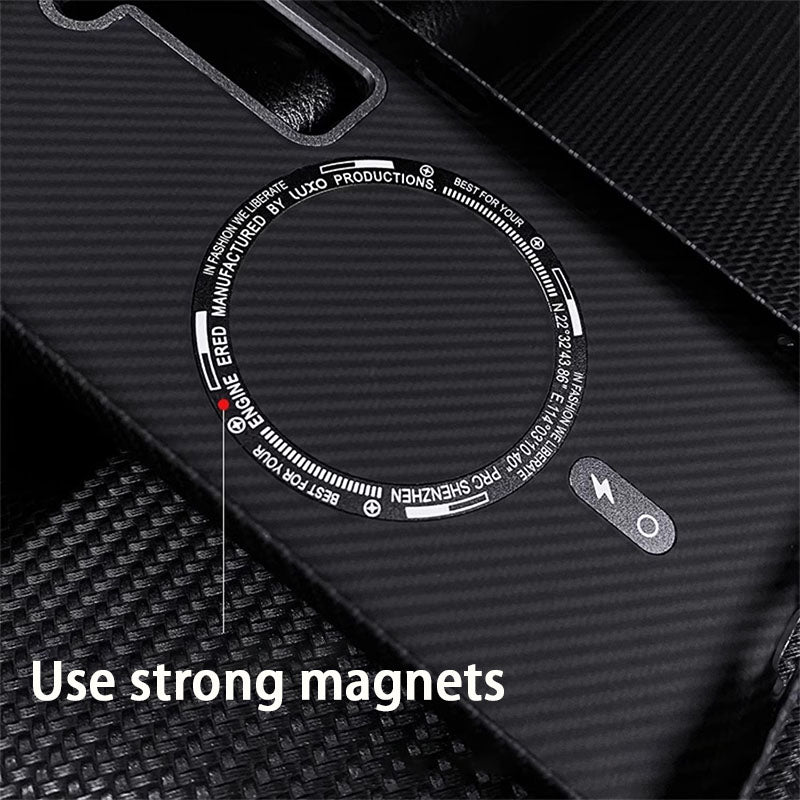 -For Galaxy S24 Magsafe Luminous Carbon Fiber Texture Drop-Proof Case