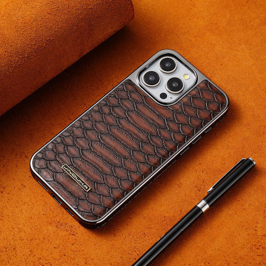 Luxury high-grade leather texture anti-fall all-inclusive personalized mobile phone case