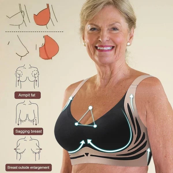 🎁 Super gather bra | Wireless Push-up Bra👍No more sagging breasts