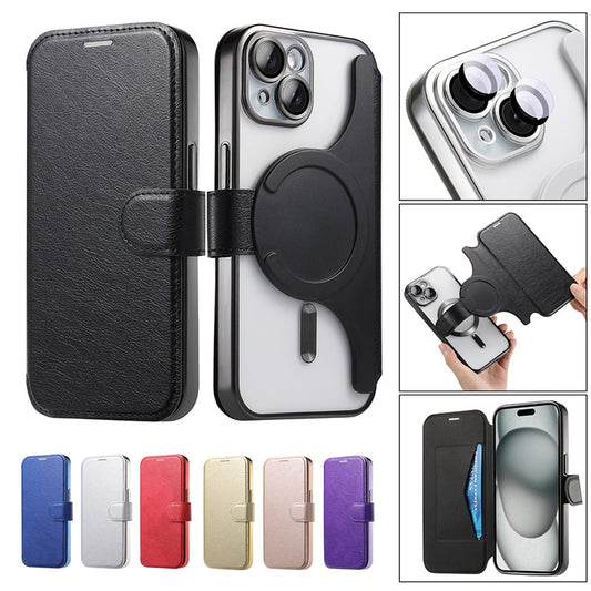 🔥New In Phone Case for iPhone Series - Detachable Magnetic Wallet Leather Flip Clear Case for iPhone