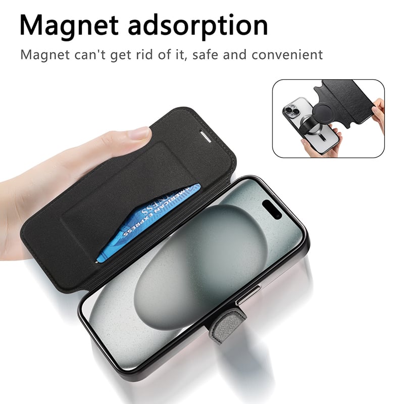 🔥New In Phone Case for iPhone Series - Detachable Magnetic Wallet Leather Flip Clear Case for iPhone