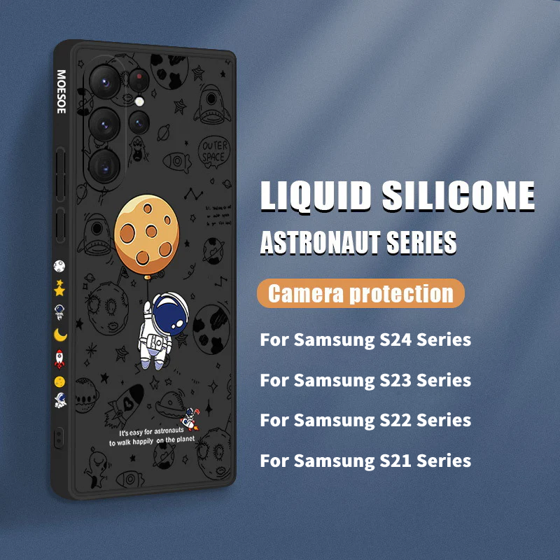 Husă pentru telefon Moon Astronaut Cartoon Graffiti pentru Samsung