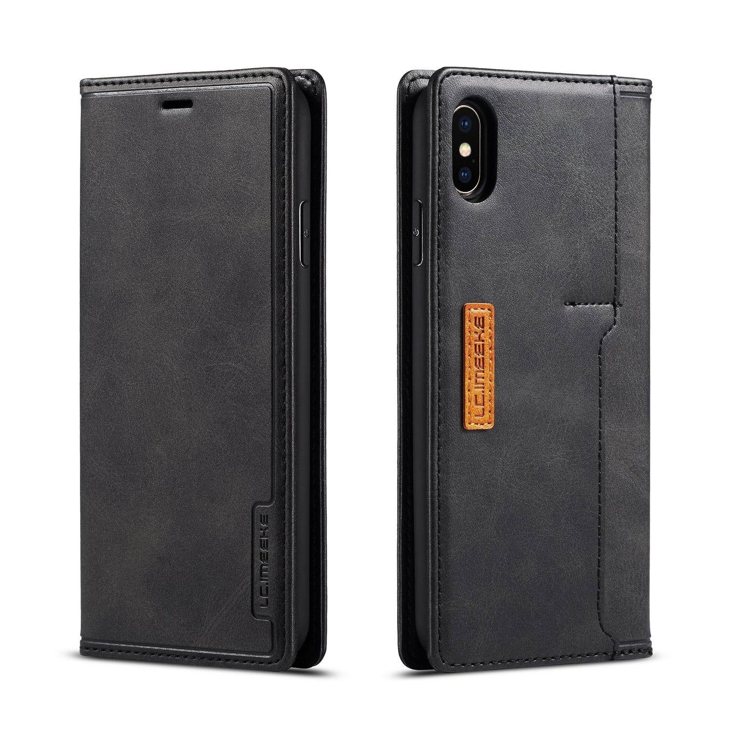 Premium flip double genuine leather phone case