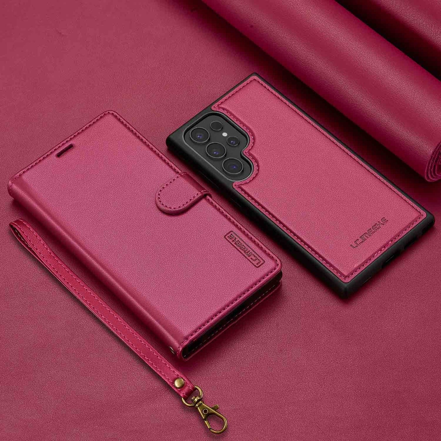 Magnetic 2 in 1 Leather Case Split Phone Case For Samsung