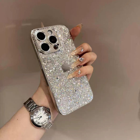 Electroplating glitter iPhone protective case