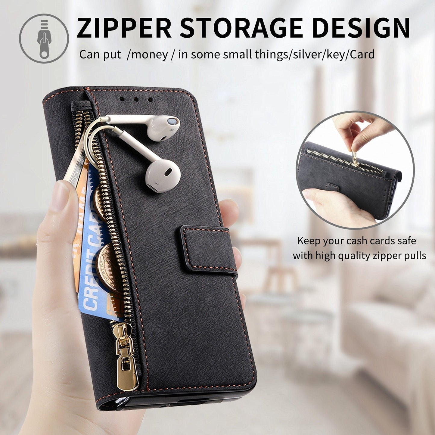 Suitable for Samsung Z Fold5/4/3 Mobile Phone Case Magnetic Detachable Leather Case