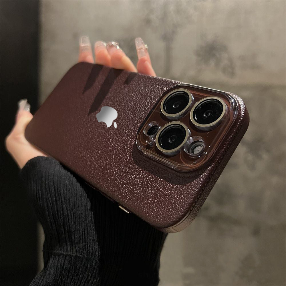Eagle-eye Lychee Pattern Leather Phone Case For iPhone