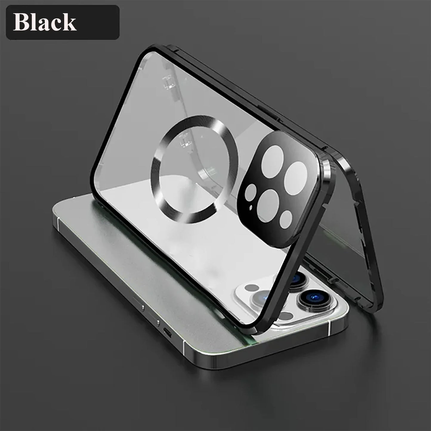 iPhone Series- Double Sided Magnetic Metal Magsafe Frame Case