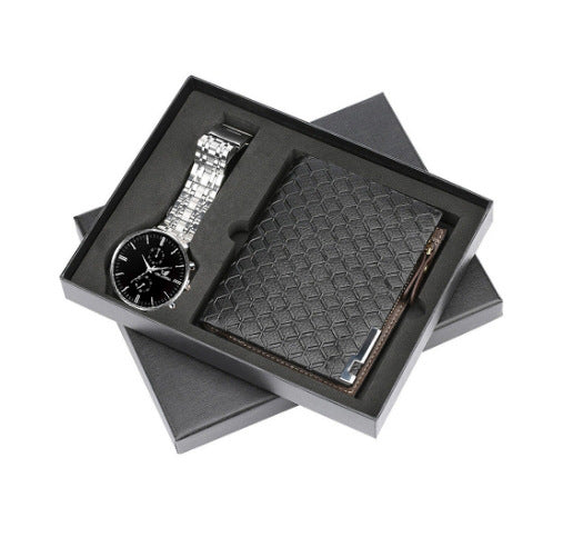 Men's gift set exquisite packaging watch + wallet set creative combination set