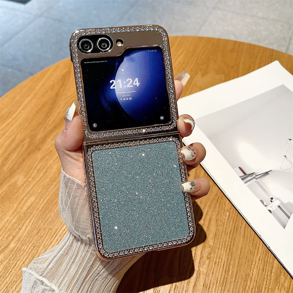 Glitter Diamond Electroplating Anti-Fall Phone Case For Samsung Galaxy Z Flip