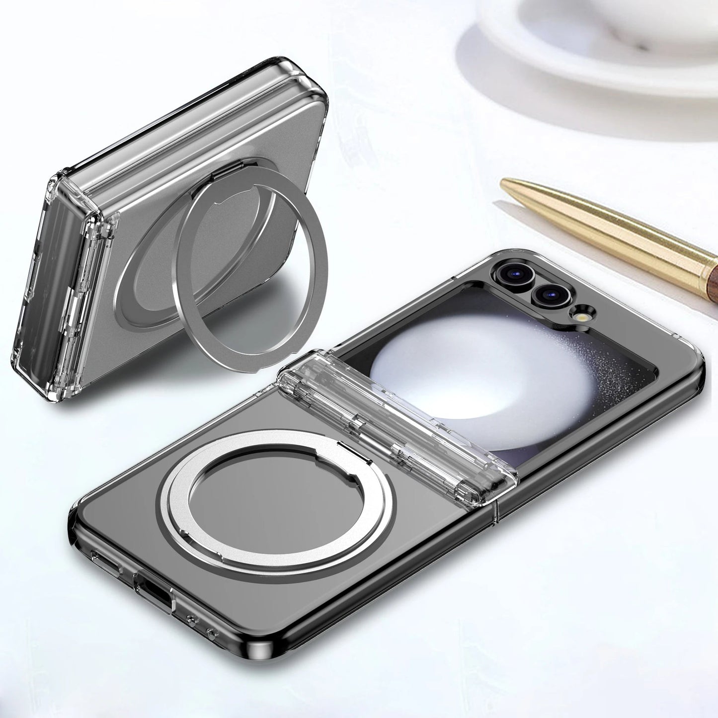 Salv Case Glass Ring 360° Z Flip