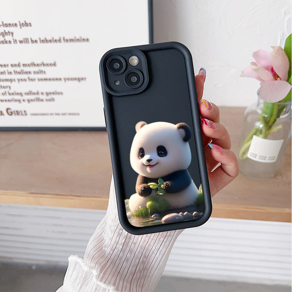 Panda gergasi harta negara Apple 11pro sarung telefon bimbit cangkang lembut anti-jatuh iphone8 penutup pelindung sarung telefon bimbit epal haiwan peliharaan comel