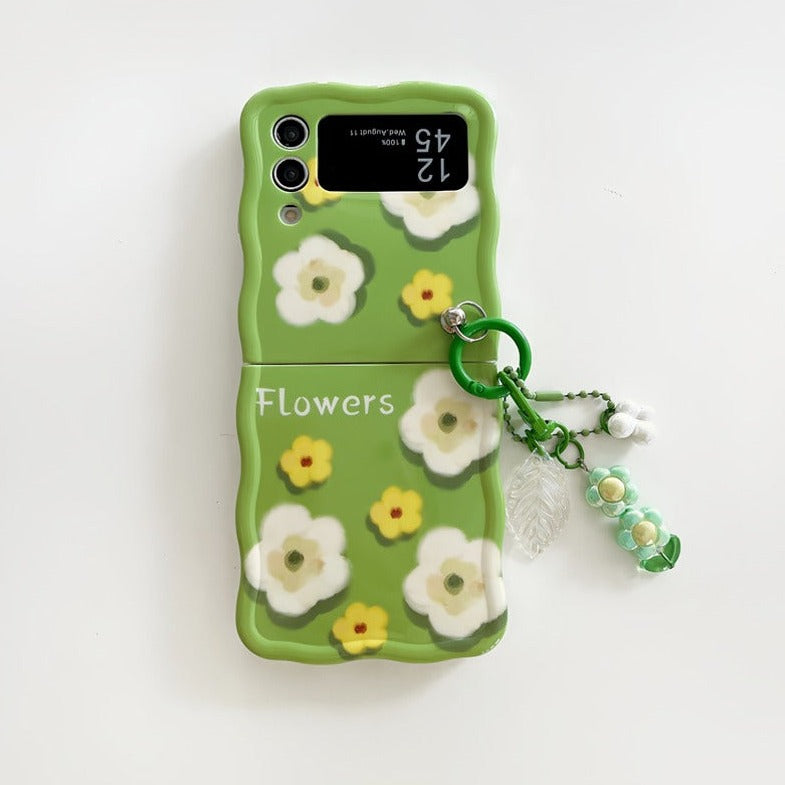 Floral Harmony Shell Case with Charm - Samsung