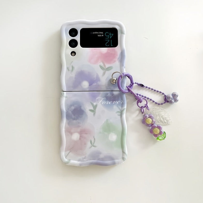 Floral Harmony Shell Case with Charm - Samsung