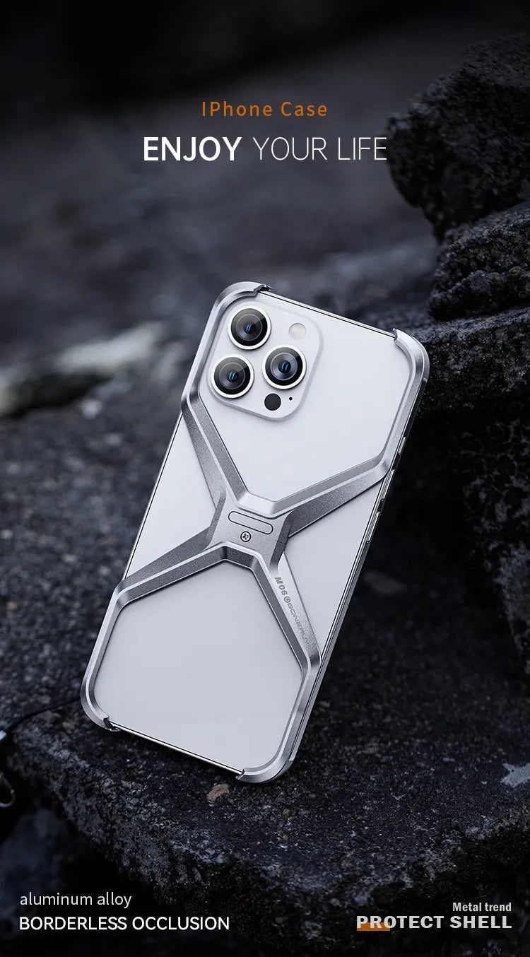 X Metal Frame Mobile Phone Case