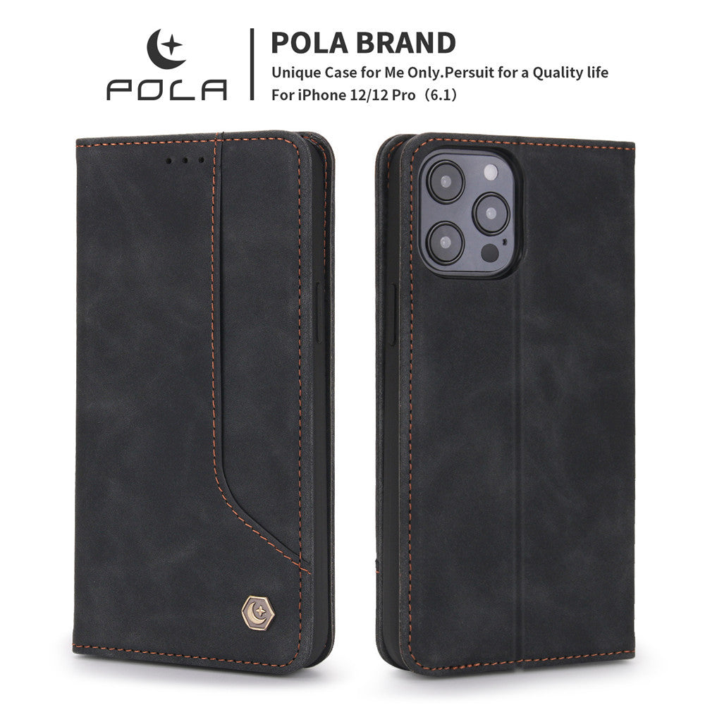 Premium suede pickup bag flip protection leather phone case