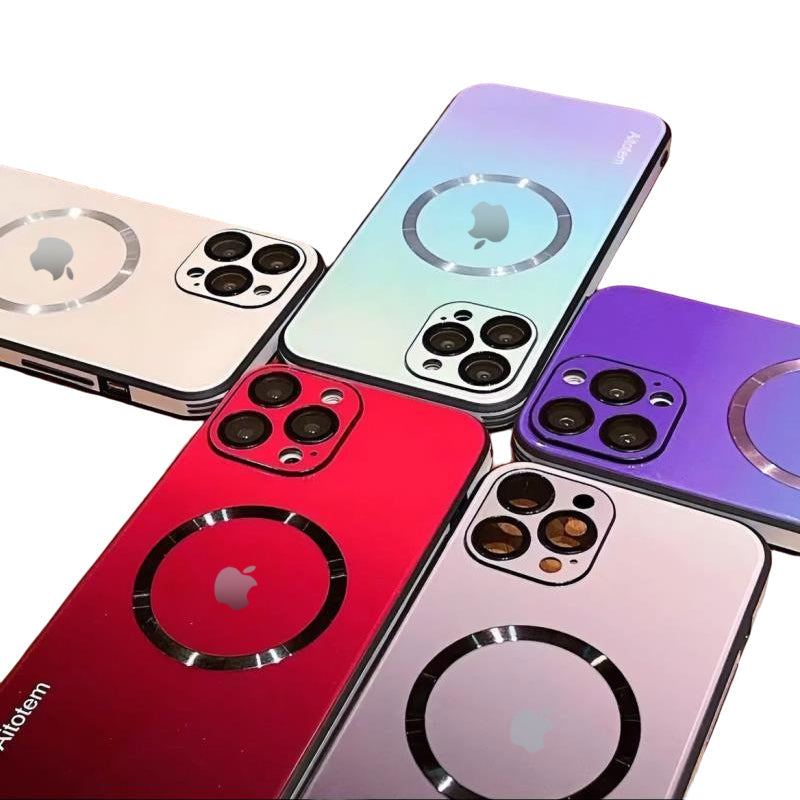 Kes Pelindung Kaca Magnet Kecerunan Untuk iPhone Untuk Siri iPhone 15