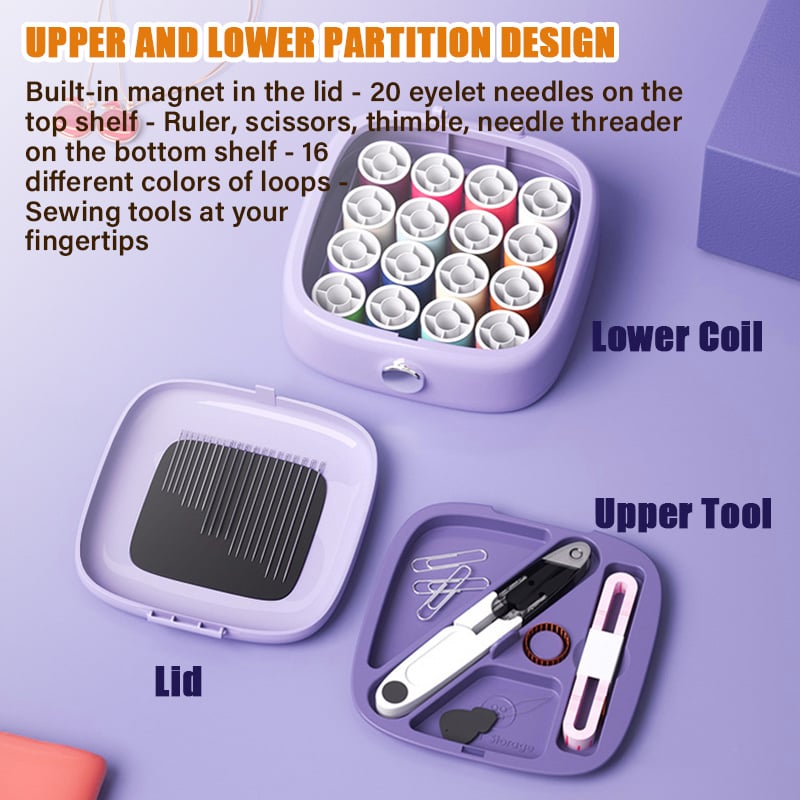 🔥2024 SALE - Portable Sewing Kit With Magnetic Box