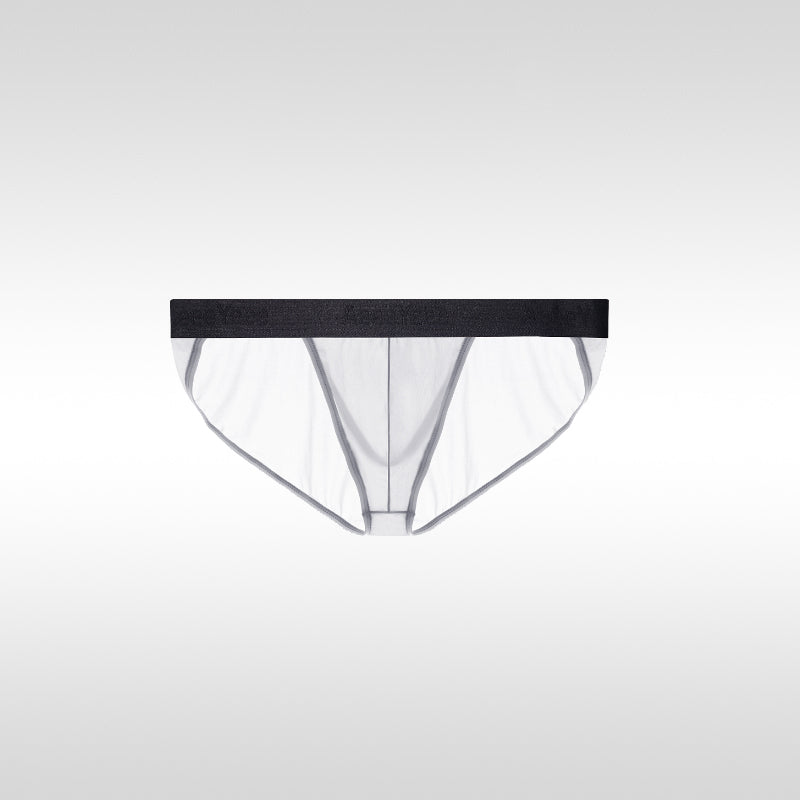 Low-Waist U-Convex Large Pouch Sexy Ice Silk Ultra-Thin Briefs