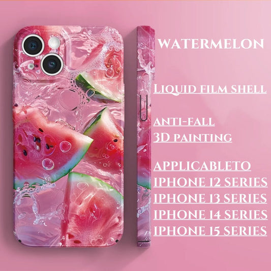 Painted summer iced fruit film phone case