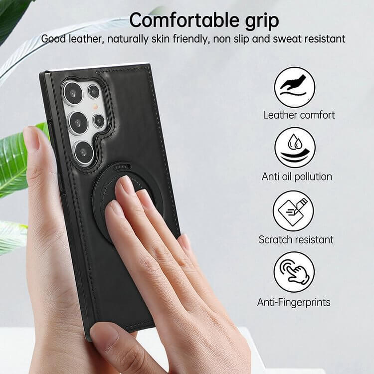 Suitable for Samsung Galaxy S24/23/22 series genuine leather all-inclusive anti-fall mobile phone case