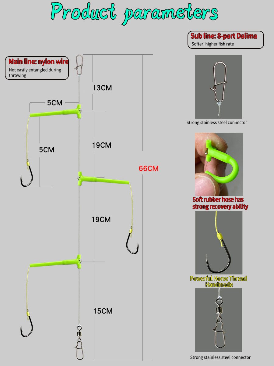 🐟Kail Pancing Tandem Anti-kusut terbaru dengan Penganjur